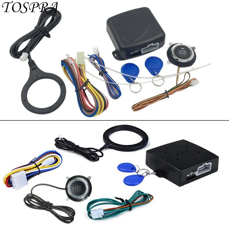 

New 12V anti-theft device car one-key start system Car Alarm Car Keyless Entry Engine Start Alarm System Push Button Starter
