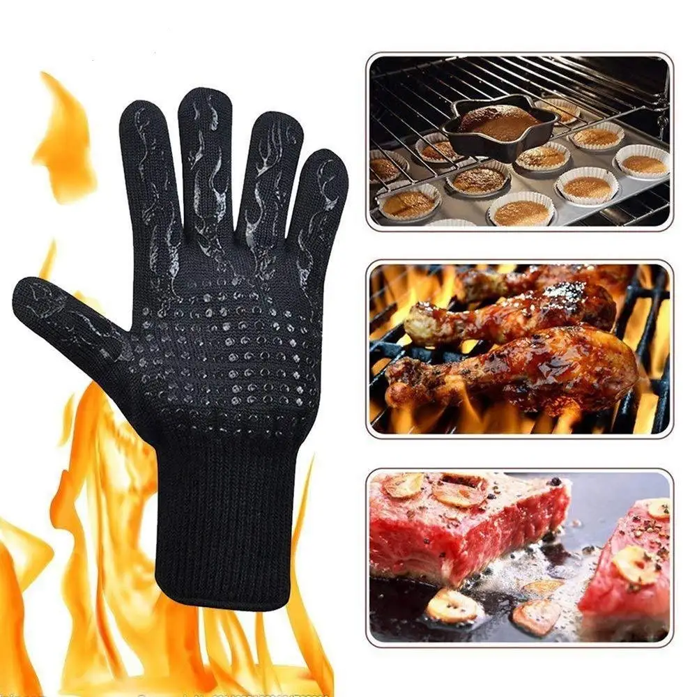 2 шт FSUP защитные перчатки 500 °C термостойкие перчатки для барбекю 500 °C перчатки для духовки кухонные рабочие перчатки