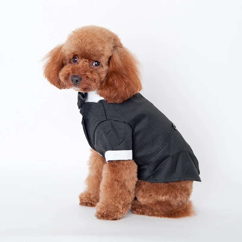 Маленький питомец Кошка Собака куртка одежда смокинг для принца милый галстук-бабочка костюм щенка костюм комбинезон пальто