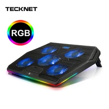 TeckNet охлаждающая подставка для ноутбука 2-USB порт с 5 вентиляторами охлаждающая подставка для ноутбука MacBook теплоотвод Нескользящая подставка охлаждающая подставка