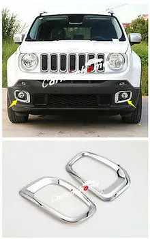 

ABS Chrome Outside Front Fog Light Cover Trim 2pcs for Jeep Renegade 2015-2018