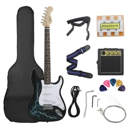 21 Frets Electric Guitar 6 Strings Solid Wood Body Maple Neck Electric Guitar With Speaker Necessary Guitar Parts & Accessories