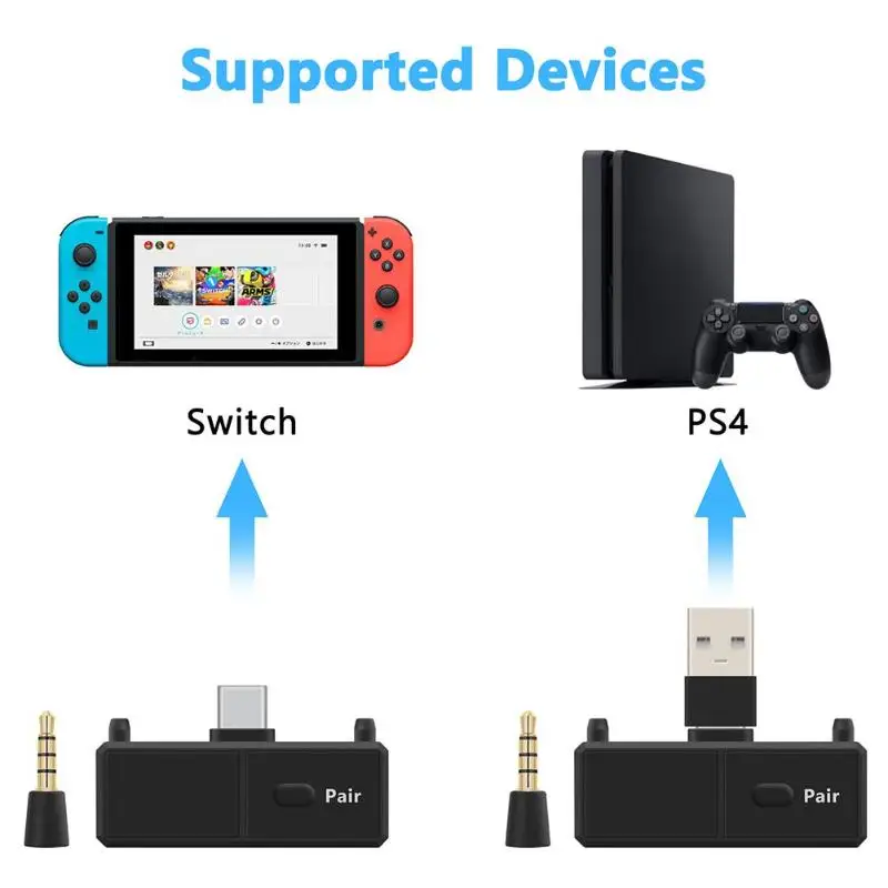 Durable Bluetooth Adapter Delicate Texture Bluetooth 5.0 USB Type-C Audio Transmitter Adapter for Nintend Switch PS4 TV PC