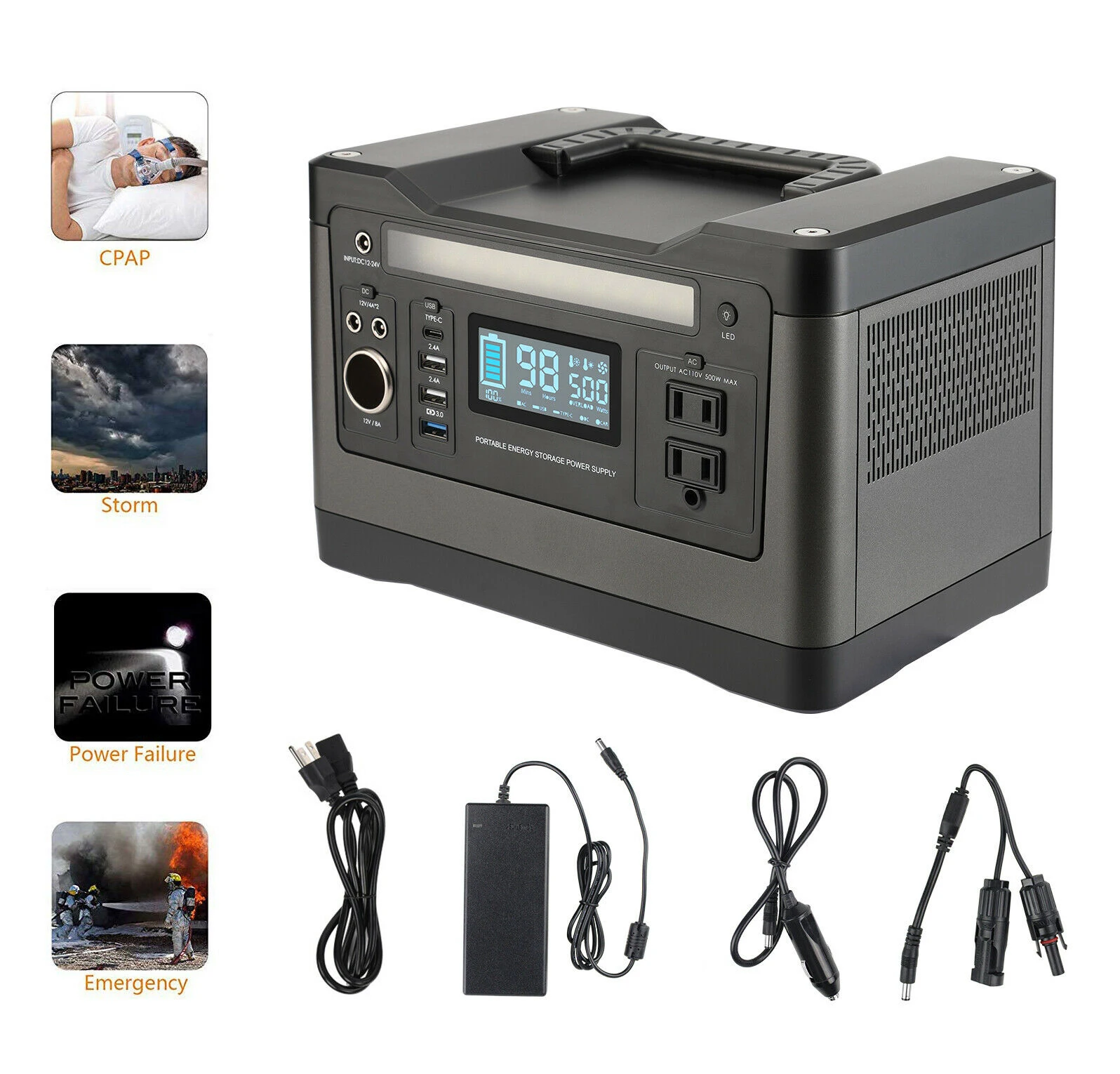 

Protable Power Generator AC 110V / 220V 540WH AC Power Bank For Outdoor/Travel