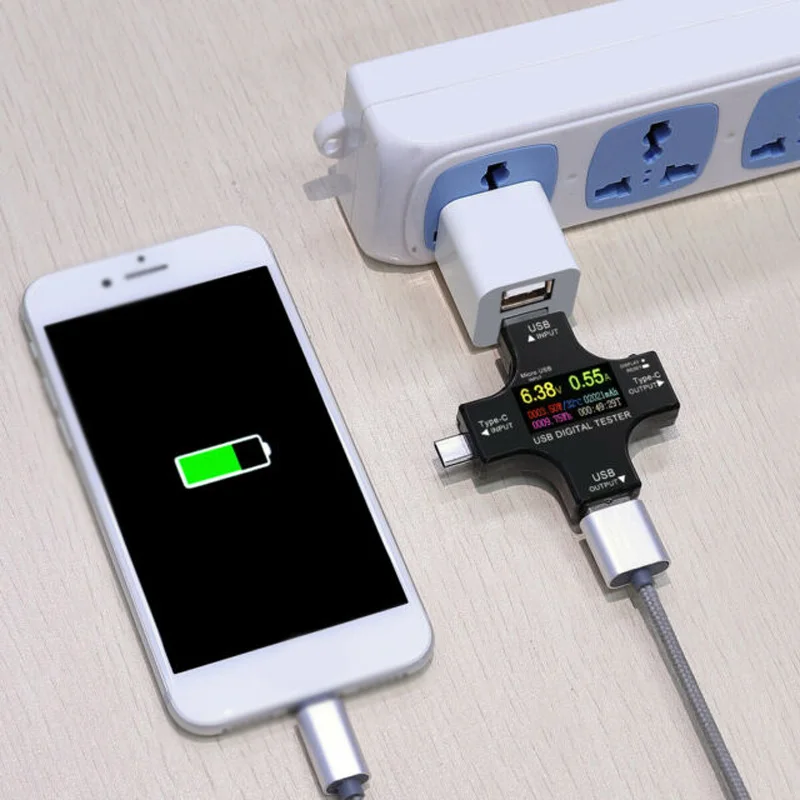 USB C тестеры питания тип-c USB тестер цифровой измеритель напряжения и тока многофункциональный