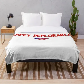 

Soft Blanket for Bed Sherpa Flannel Fleece Blanket Home Travel Sofa Soft Throw Blanket Happy Deplorable