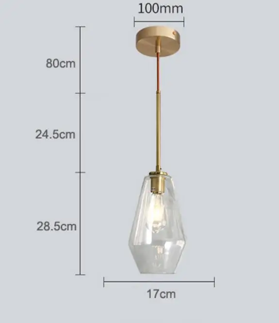 Современный подвесной светильник из стекла в скандинавском стиле, светодиодный подвесной светильник для кухни, ресторана, гостиной, спальни, E27 - Цвет корпуса: A