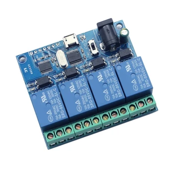 

FULL-LCUS-4 4 Channel 5V USB Relay Module CH340 Intelligent Control Switch 10A 250VAC 30VDC Over-Currentelay /Diode Freewheelin