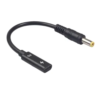 

Type C Female to 5525 Male Power Adapter Cable with PD Chip For Laptop Charger