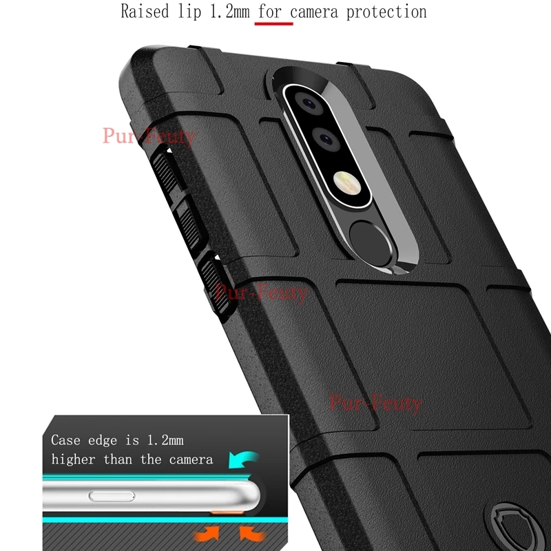 

Phone back Case For Nokia 7.1 TA-1095 8.1 3.1 1 Plus 2.2 3.2 4.2 6.2 X3 X7 X71 9 PureView Army Green Rugged Bumper Silicon Cover