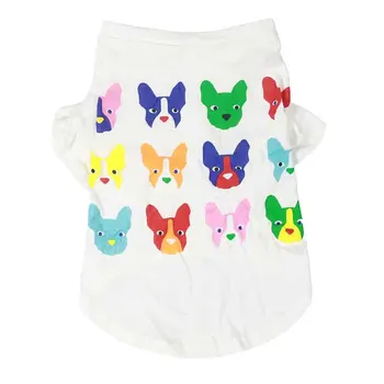 

Dog clothes thin summer cotton color method bucket T-shirt puppy dog Teddy Schnauzer Bomei method bucket cat clothes