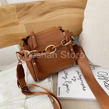 

Fashion Stone Pattern Crossbody For Women 2019 Luxury Handbags Designer PU Leather Shoulder Bags Ladies Totes
