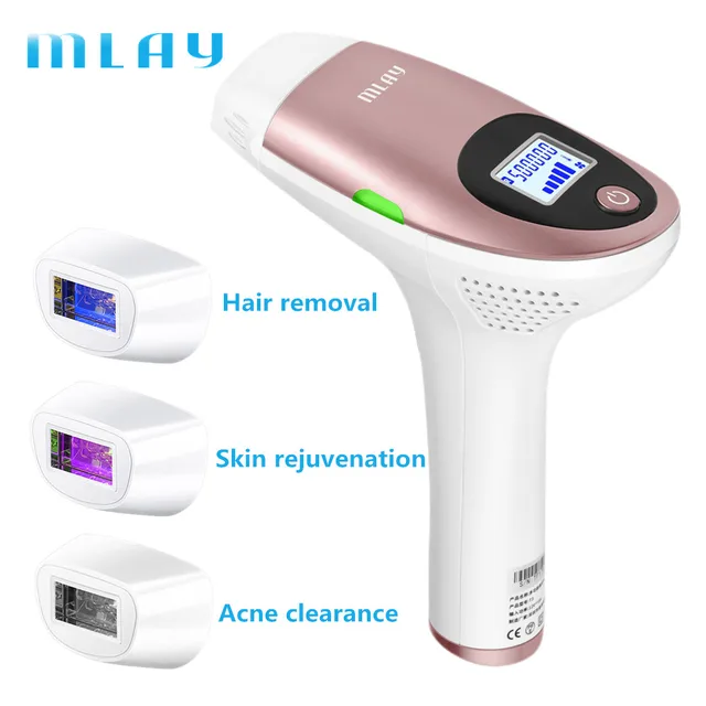 MLAY T3 Laser Hair Removal Epilator Malay Depilator Machine Full Body Hair Removal Device Painless Personal Care Appliance device and 3 lamp