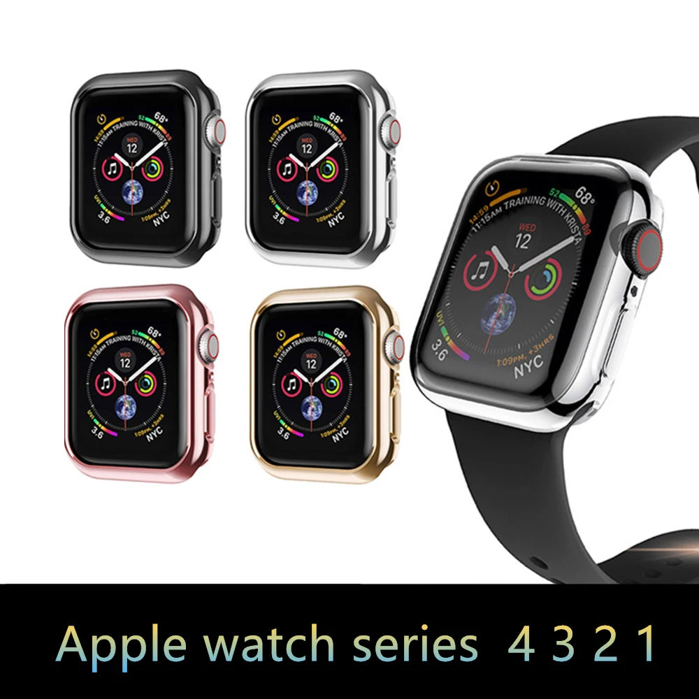 Чехол для apple watch band 4 44 мм 40 мм iwatch 4 3 2 корпус 42 мм 38 мм Защитная крышка экрана apple watch 4 3 2 1 Аксессуары
