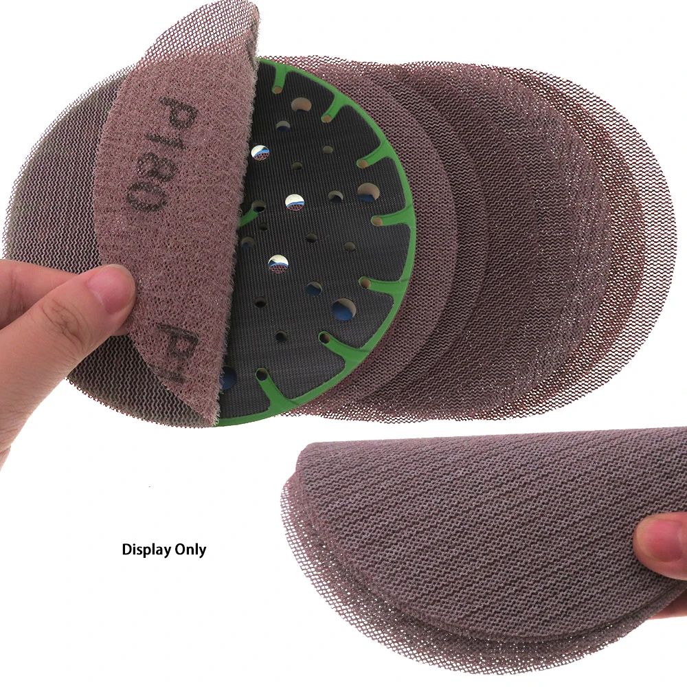 Dischi Abrasivi A Rete Kcmell Da 150 Mm Grana 80, 20 Pezzi Con Velcro, Anti-intasamento E Senza Polvere Per Levigatura Legno E Auto