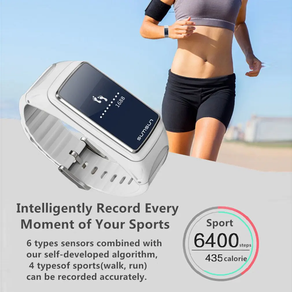 Смарт часы B7 Bluetooth браслет Talkband монитор сердечного ритма спорт здоровье Smartband с