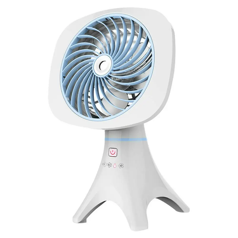 

Newest Spray Humidification Refrigeration Fan Mini USB Rechargeable Silent Portable Fan 4 Speed Spray Hydration Free Shipping