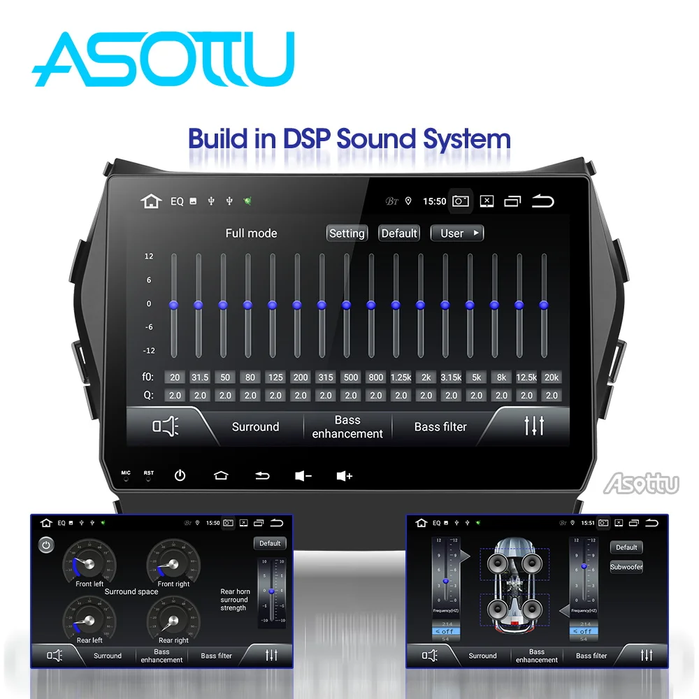 Sale Asottu CIX459060 Android PX30  9.0 car dvd gps video radio player 1 din for Hyundai IX45 Santa fe 2013 car navigaton unit 1