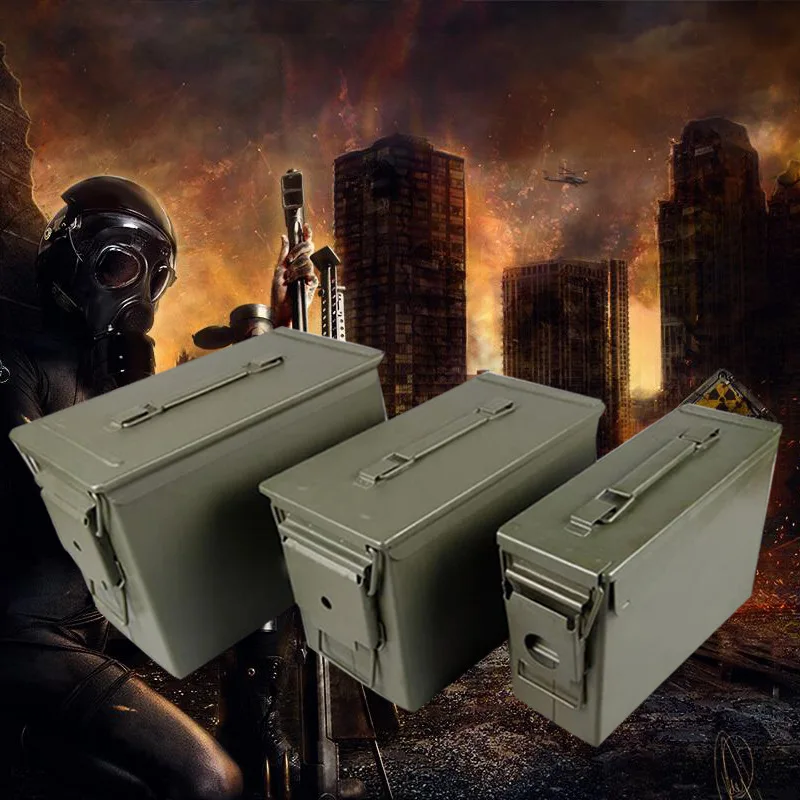 

Lithium Battery Explosion-Proof Box Toolbox Cartridge Box Ammunition Boxes Protection Metal Box Waterproof Fireproof Sealing