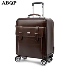 

Business leather suitcase male trolley case female universal wheel 16 inch boarding password box 24 inch luggage mala de viagem