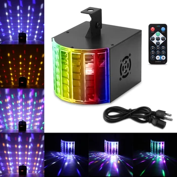 

LED Disco Lights Sound Activated Stage Lighting 7 channel 18W RGBYWP with Remote Controller for Indoor Parties