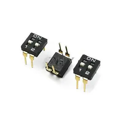 

3 Pieces PCB Mountable 2 Positions 2.54mm Pitch Slide Type DIP Switch