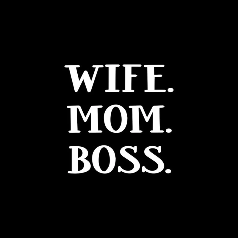 

Black/White Wife Mom Boss Decal Car Stickers Window Decal Vinyl Art Pattern Art Car Body Stickers Waterproof S943