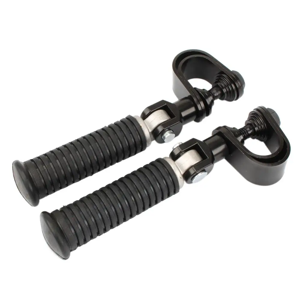 

7/8" - 1" Motorcycle Chrome Black Footrest Clamp Highway O-Ring Footrests Crash Bars Guard Mount For Harley Kawasaki Honda Suzuk