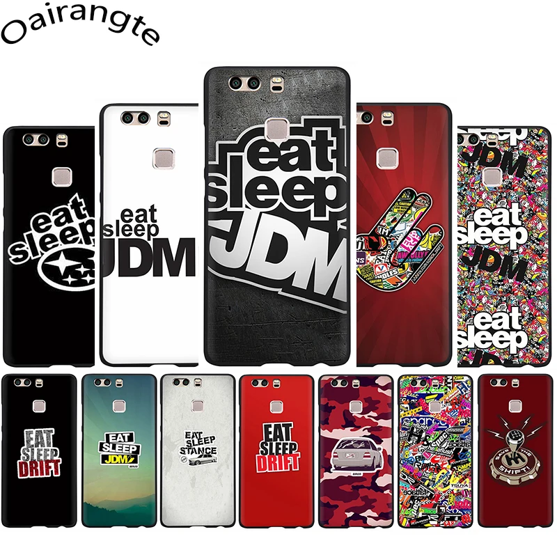 Стикер Bomb Eat Sleep JDM Мягкий силиконовый чехол для телефона Huawei P8 P9 P10 P20 P30 Lite Mini Pro P