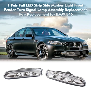 

2Pcs Car Turn Signal Lights LED Turn Indicator Blinker Lamp Signal Lamp Side for BMW E46 Car External Lights