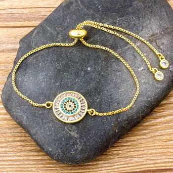 

Turkish Evil Eye Bracelet for Women Top Quality Cubic Zirconia Chain Bracelet Exquisite luxury Dubai Best Party Wedding Jewelr