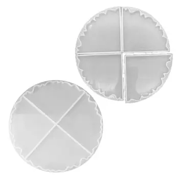 

2Pcs Silicone Interlocked Coaster Mold Irregular Cup Bowl Mats Epoxy Resin Molds Geode Agate Slice Molds Art Crafts Tool