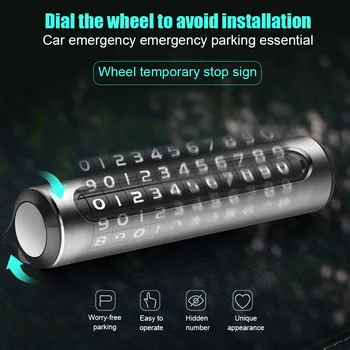 

Car Phone Number License Plate Invisible Temporary Parking License Plate Aluminum Alloy ALS88