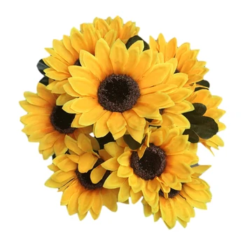 

10 Artificial Sunflower Bouquets Fake Sunflower Decoration for Home Decoration and Wedding Decoration