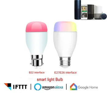 

Voice Control LED Bulb Wireless WiFi Lamp E27 7W 110V 220V App Smart Wake Up Night Light Compatible Alexa Echo and Google Home