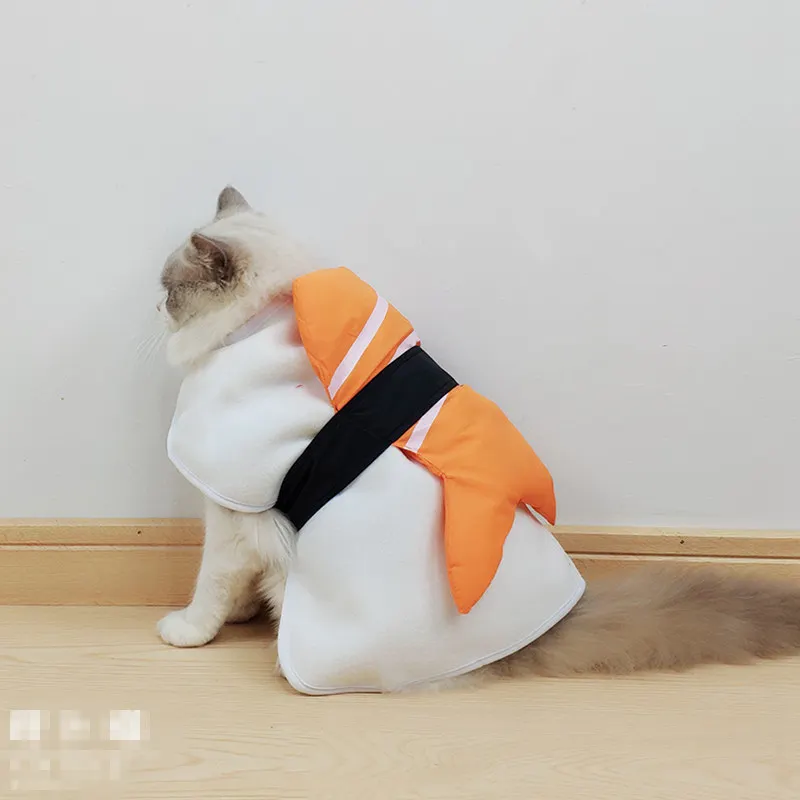 [MPK Store] Милая Одежда для кошек лосось стиль кукольная кошка нагрудник плащ