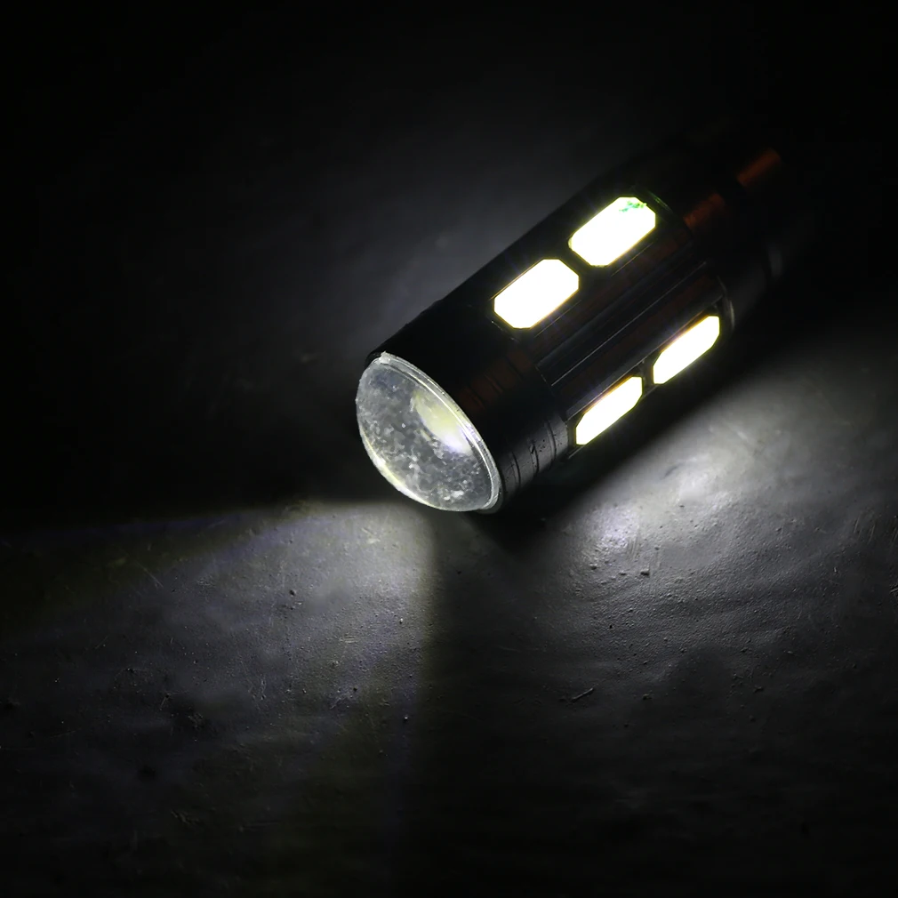 T10 W5W 168 501 Interior Xenon White LED CANBUS NO OBC ERROR 10 SMD with Lens Projector Aluminum Case bulbs