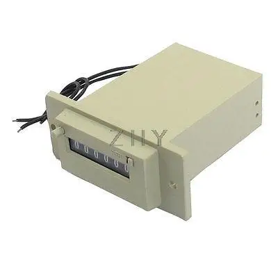 

DC 24V CSK6-YKW 6 Digits 2 Black Wired Electronmagnetic Counter Gray
