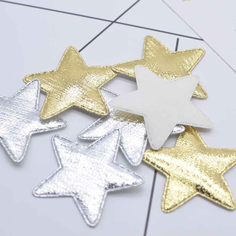 Toppe in Tessuto Stella D'oro Stella D'oro Artigianale 6 × 6 × 1 12 Pezzi Fai da Te con Motivo a Stella con Paillettes Adesivo per Ricamo Accessori Patch per Abbigliamento