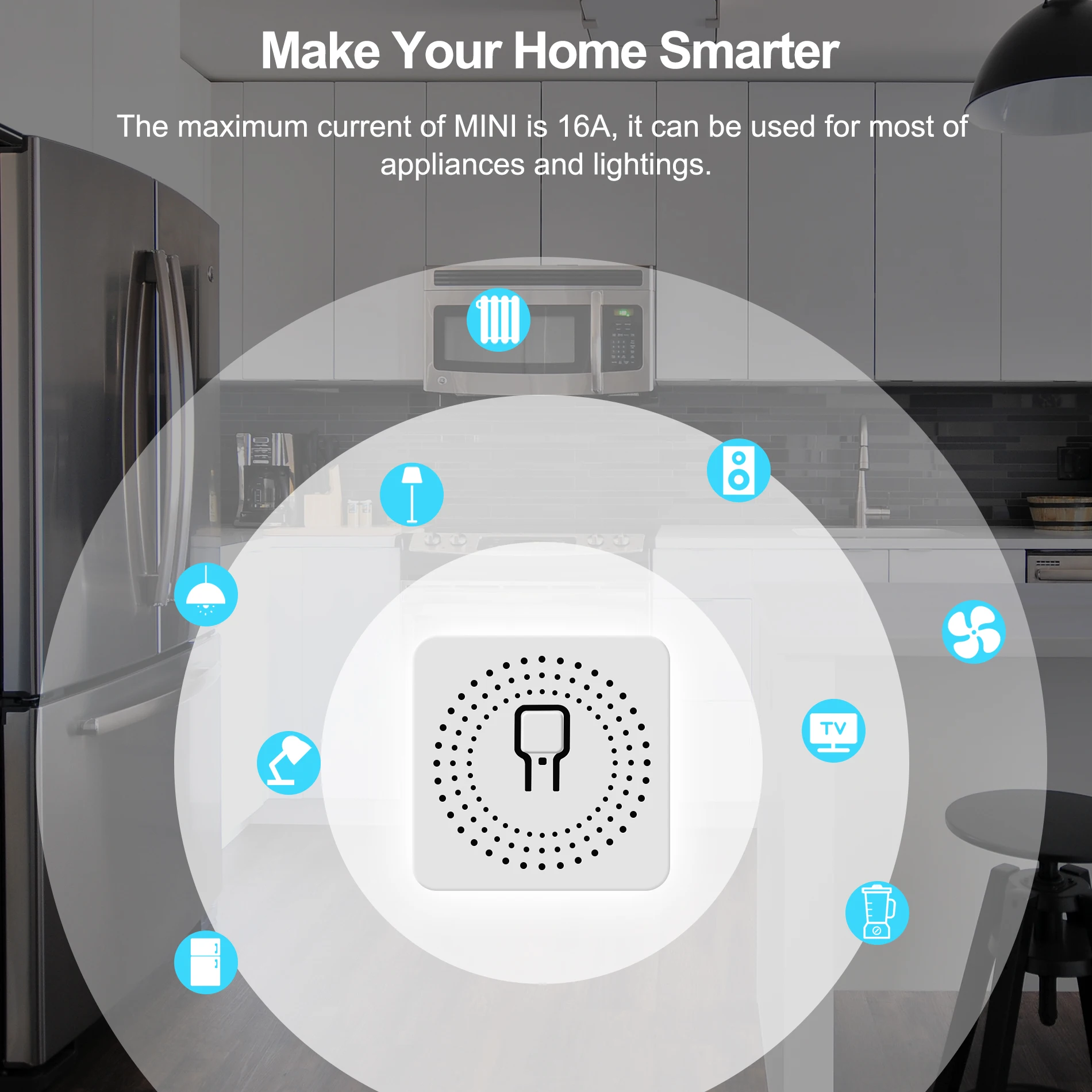 16A Mini Smart Wifi DIY Switch Supports 2 Way Control, Smart Home Automation Module, Works with Alexa Google Home Smart Life App