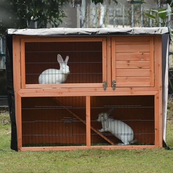 

Rabbit Hutch Cover Poultry Farming Oxford Cloth Double Layer Rabbit Hutch Dust-Proof Cover Accessory For Pet Supplies