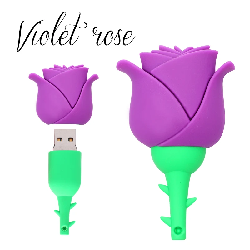 

Cute Red Rose Usb Flash Drive High Quality Cartoon Pen Drive 128GB 2.0 Flash Memory 256GB Pendrive 512GB Usb Stick Free Shipping
