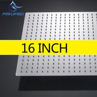 16 Inch Large Square Rain Shower Head Stainless Steel High Pressure Shower Head Polished Finish Ultrathin Bathroom Accessories 1