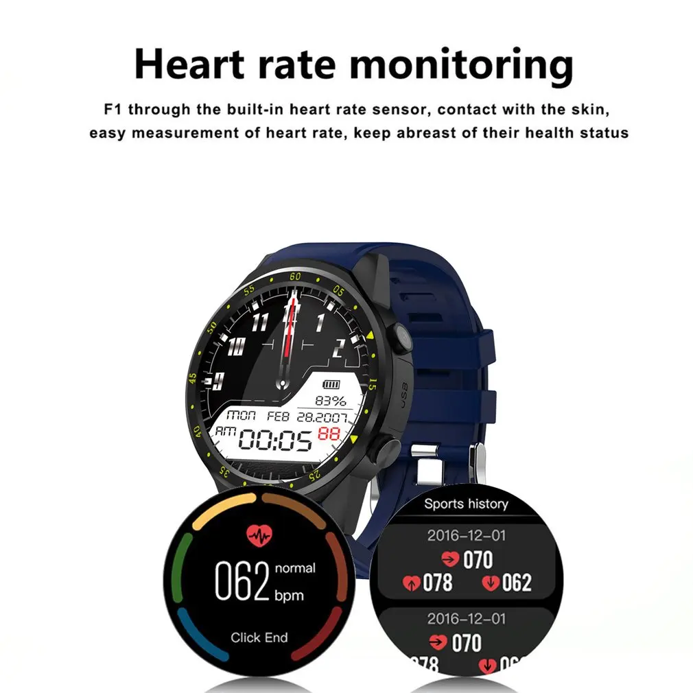 F1 Sport Smart Watch With GPS Camera Support Stopwatch Smartwatch SIM Card Wristwatch For Android IOS Phone