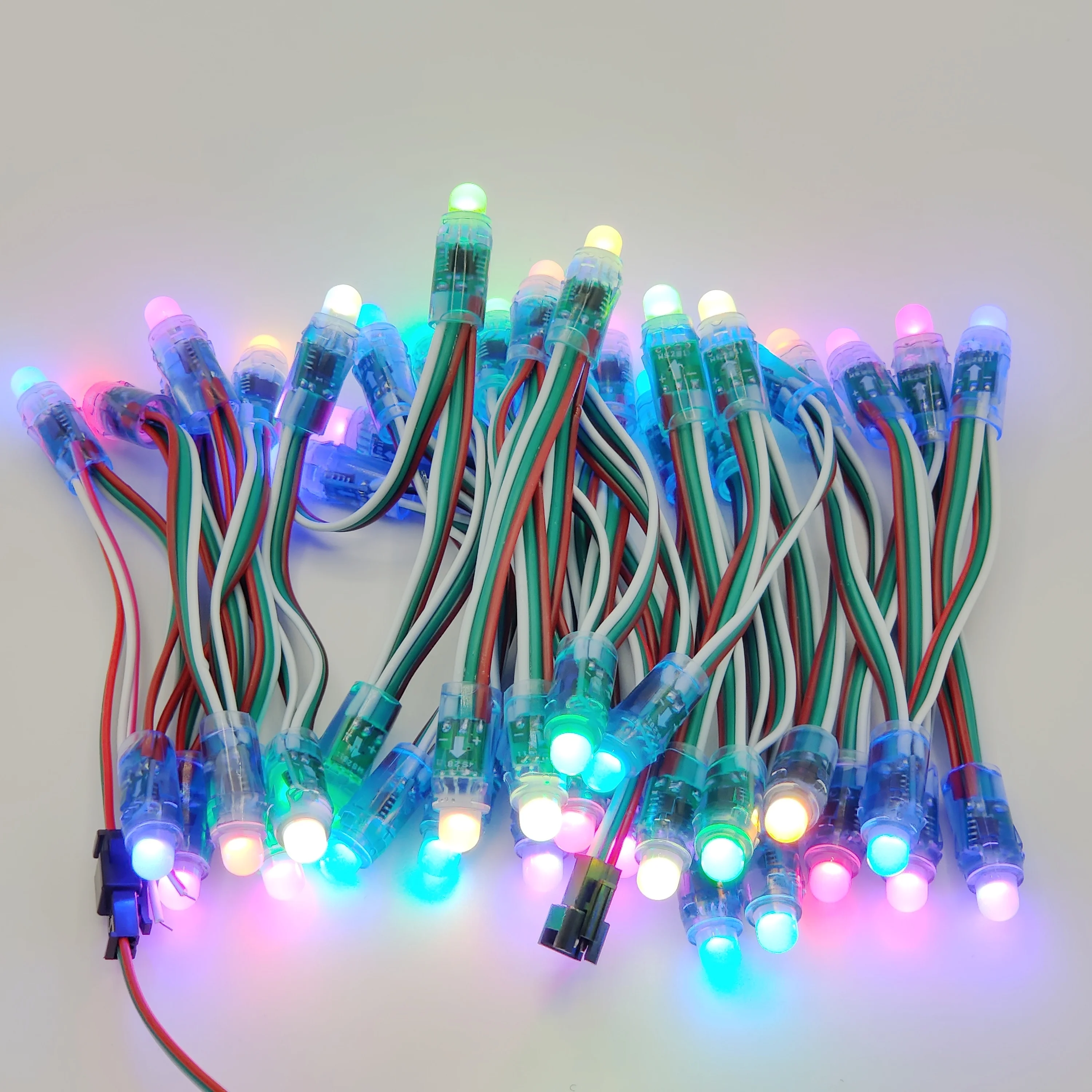 Led módulo ligh 50 pces ws2811 ic rgb pixel t dc5v cor completa ótimo para decoração publicidade luzes ip67 à prova dip67 água