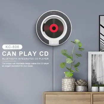 

Wall Mounted CD Player Surround Sound FM Radio Bluetooth USB Portable CD Music Player Remote Control Home Stereo Speaker