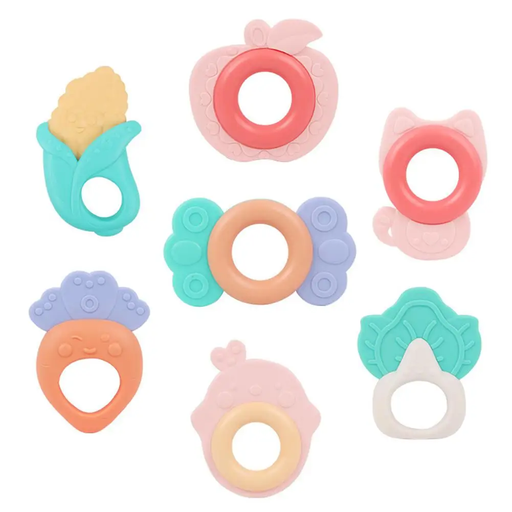 Yiwa 7 шт./10 шт., детские игрушки, Прорезыватель для зубов, детская Развивающая погремушка для детской кроватки, детский прорезыватель, набор игрушек, детский прорезыватель, 0-3 года, младенцы - Цвет: 7pcs