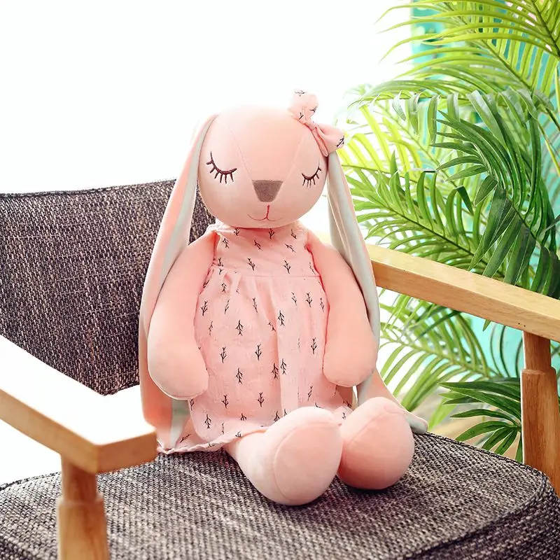 New 45cm Cute Rabbit Plush Toy Stuffed Soft Animal Pendant Doll Baby Accompany Christmas Gift for Kids Kawaii Valentine Present