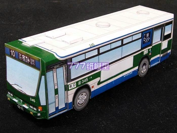 

1:50 1:35 Japanese Bus 4 Tourist Bus 3D Paper Model Scale Sighseeing City Service Bus Model Children Adult Educational Toys