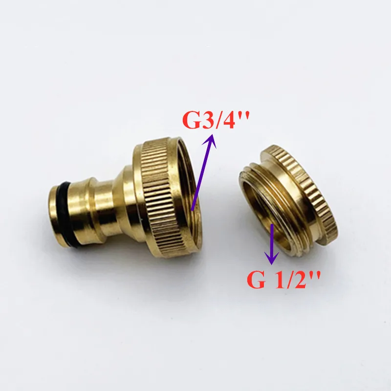 100pcs 1/2 "3/4" 16mm Hose Pure Brass Faucets Standard Connector